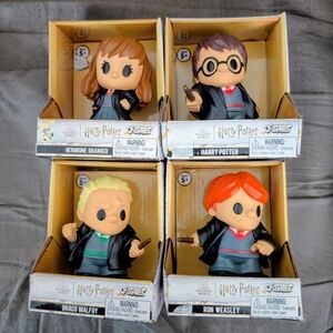 Harry Potter Ooshies Figures Complete Set of 4 Harry/Ron/Hermione/Draco